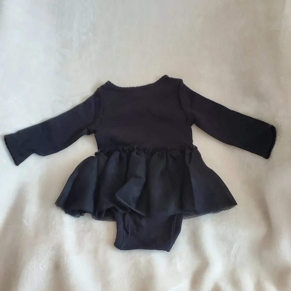 NEW Old Navy‎ Girls Baby One Piece Dress Black Cat Gold 6 - 12 months